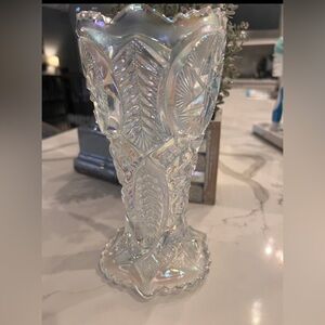 Vintage  Iridescent vase 1970’s  Nortec Iridescent by LE Smith